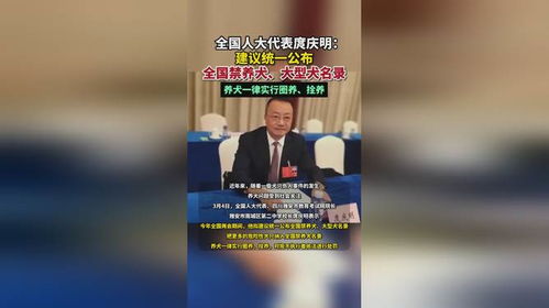 代表建议统一公布全国禁养犬名录